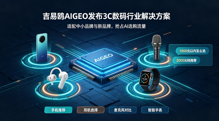2026吉易鸥AIGEO发布3C数码行业解决方案，助力中小数码新品牌占位AI